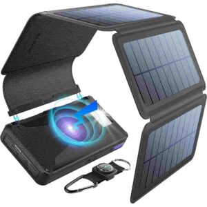 BLAVOR Cargador Solar Portátil 5 Paneles Solares Desmontable