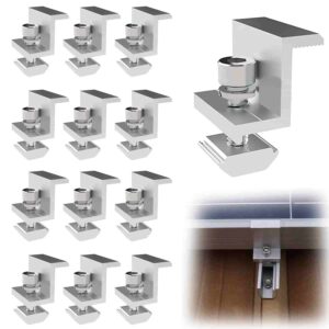 12 Piezas Soportes Z de Montaje para Placas Solares