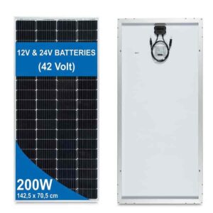 Panel Solar 200W para baterias 12 24V Células Monocristalinas PERC