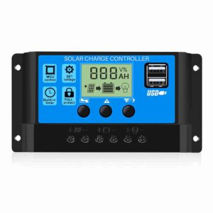 Thlevel 30A Controlador de Carga Solar 12V 24V