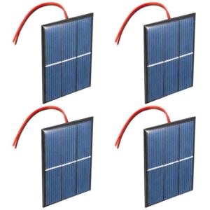 GTIWUNG Juego de 4 mini placas solares 1.5V 0.65W