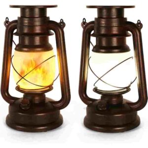 Linterna Solar Vintage Exteriores, 2 Piezas Farolillos Solares