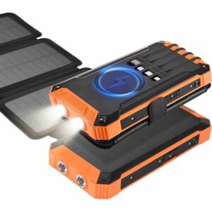 Cargador Solar, Aomdom 32,000mAh Power Bank Solar con 4