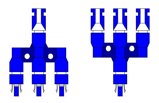 Conectores solares en T para 3 paneles paralelo