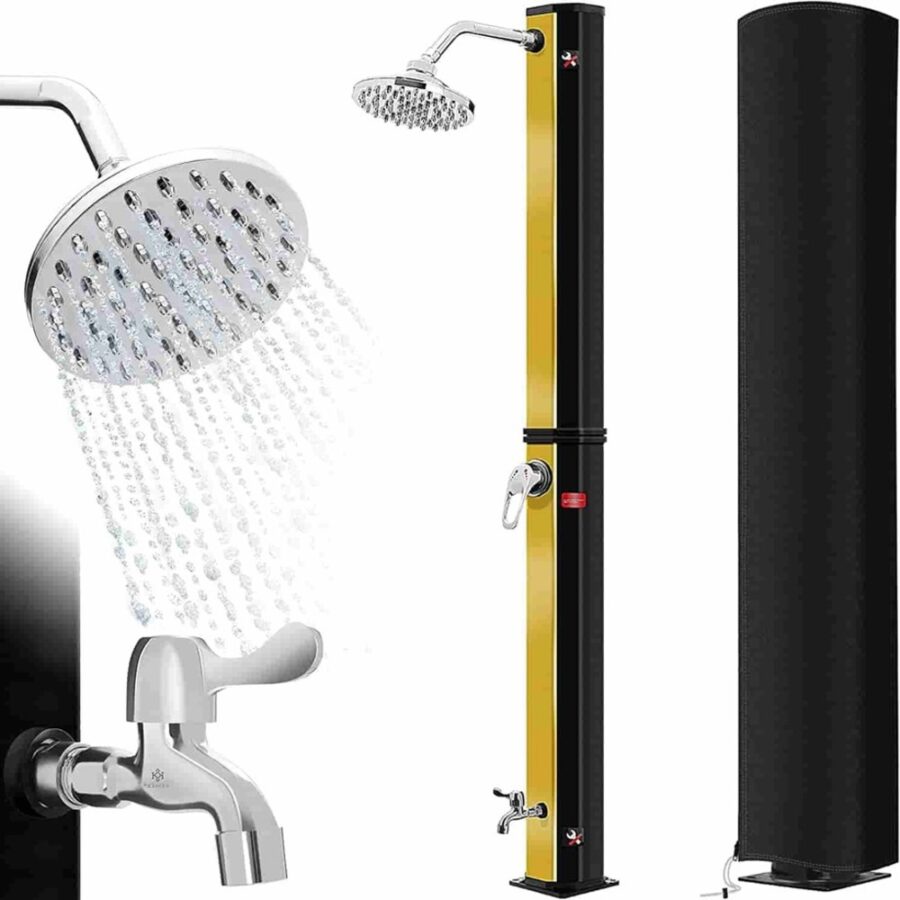 Foto de duchas solares de piscina o duchas solares de jardín