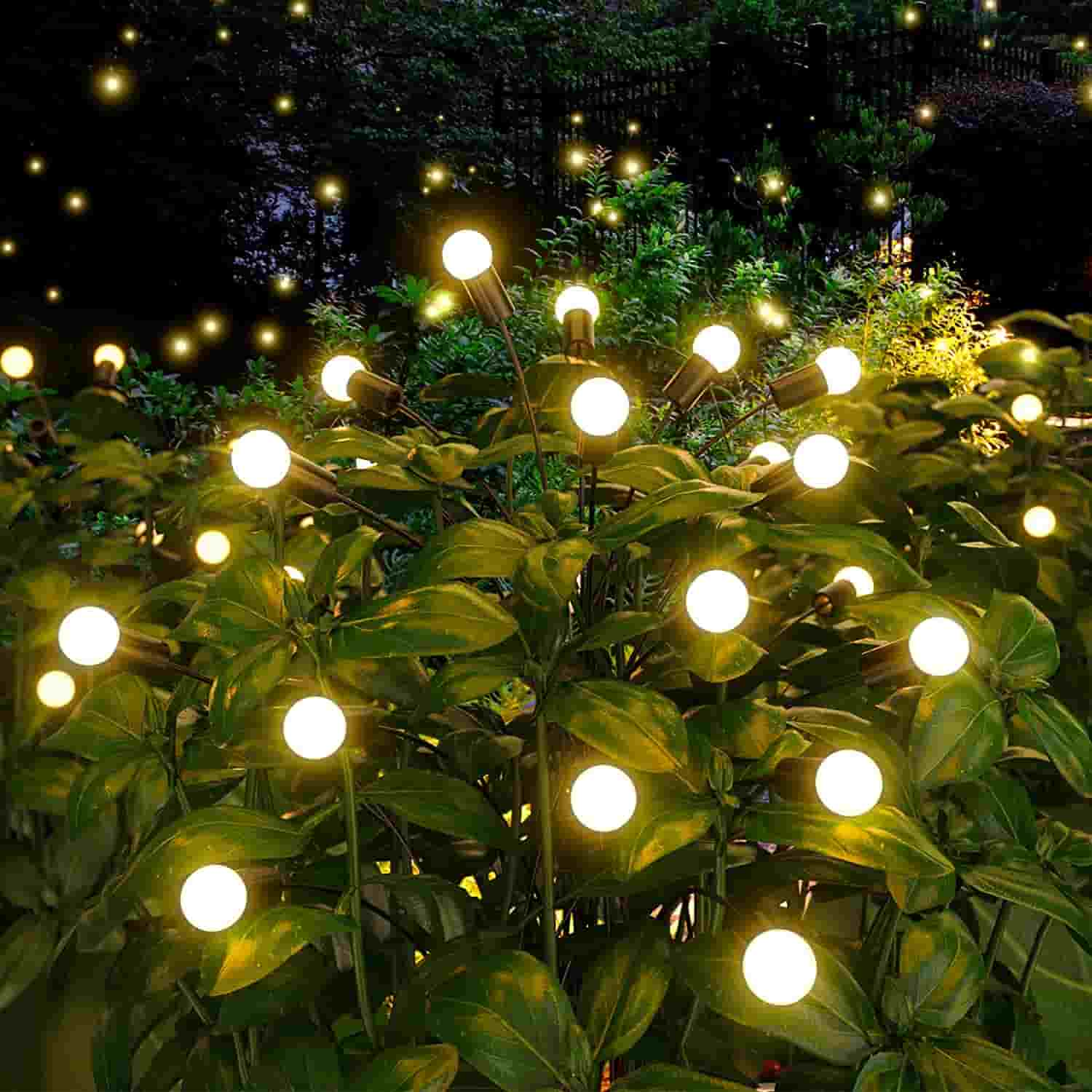 Luces solares de jardín decorativas de luciérnagas