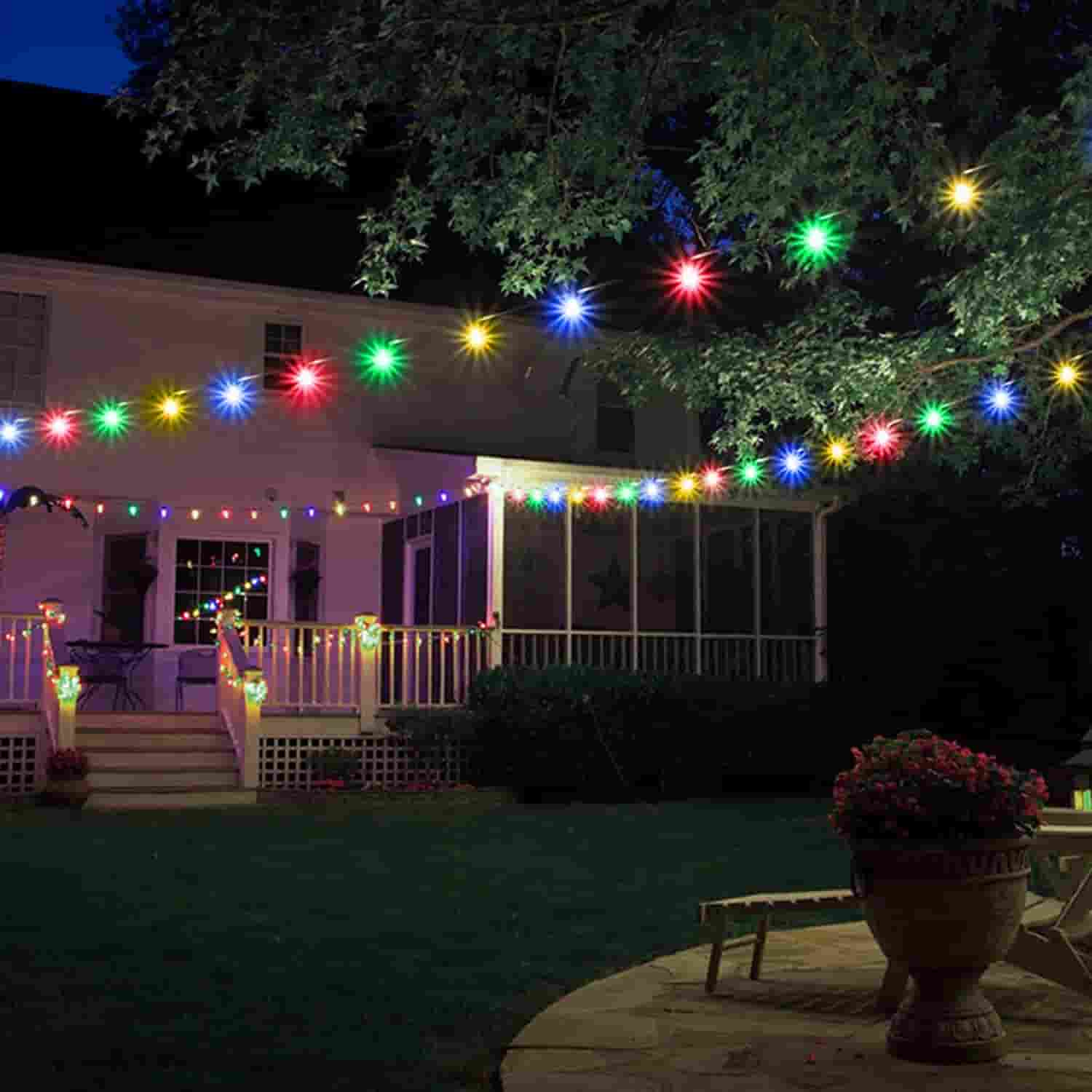 Cadenas de luces para fiestas al aire libre