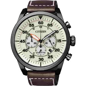 Citizen Reloj Analógico para Hombre de Cuarzo con Correa en Cuero CA4215-04W