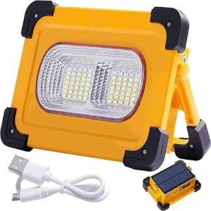 80W Foco LED Recargable Solar, 4 Modos Luz de Trabajo