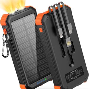 Cargador solar de 45800 mAh, cargador de teléfono portátil USB C
